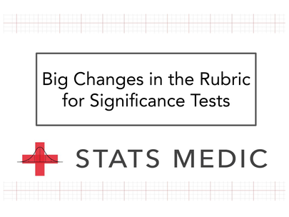 Big Changes in the Rubric for Significance Tests