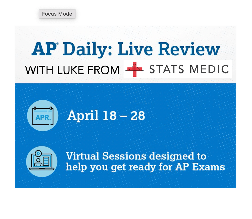 AP Daily Live Review for AP Statistics