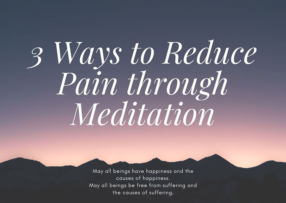 3 Ways Meditation helps to Reduce Pain 
