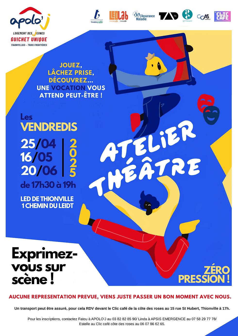 Atelier Théâtre :  juste pour t’amuser, sans pression !