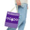 Thumbnail: Haudenosaunee Purple and White Tote Bag - Stylish & Cultural Carryall