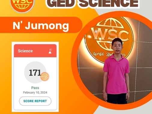 Congratulations N'Jumong สอบผ่าน GED Science
