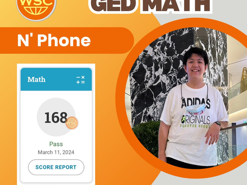 Congratulations! N'Phone สอบผ่าน GED Math