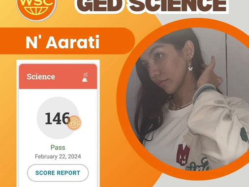 Congratulations! N' Aarati สอบผ่าน GED Science