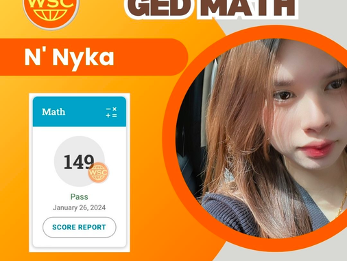 Congratulations N'Nyka สอบผ่าน GED Math