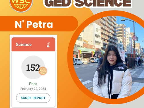 Congratulations! N'Petra สอบผ่าน GED Science