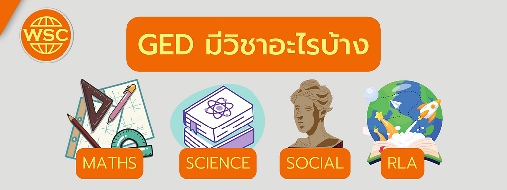 GED มีวิชาอะไรบ้าง Math Science Social RLA เรียน GED สอบ GED