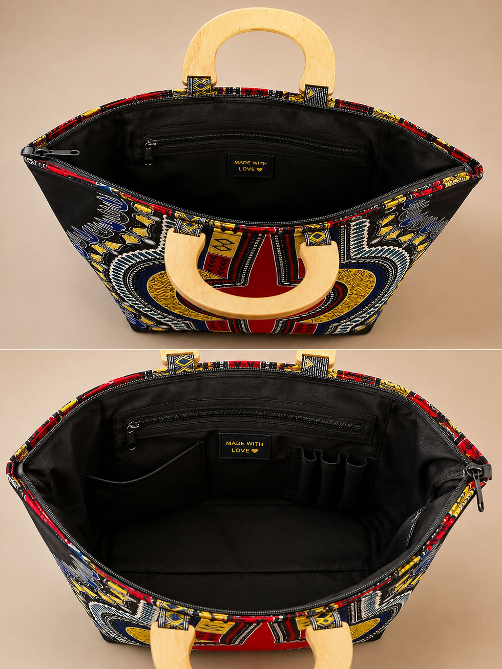 Thumbnail: Akoma Luxe Wooden Handle Tote