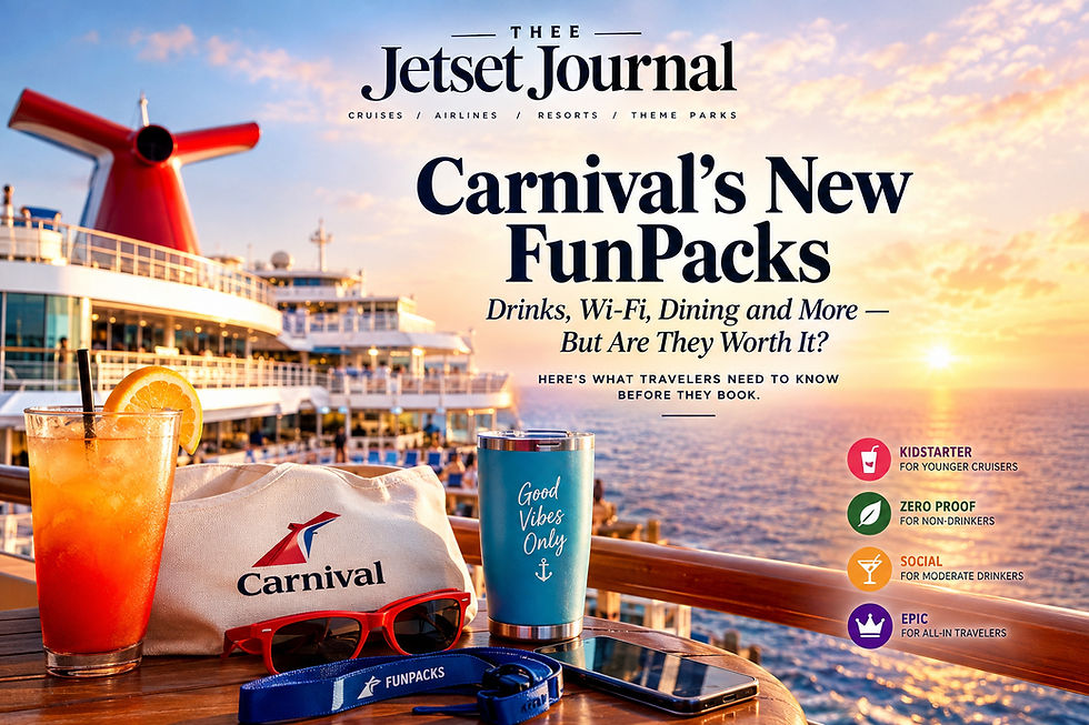 Carnival’s New FunPacks Bundle Drinks, Wi-Fi and Excursions — But Are They Worth the Price?