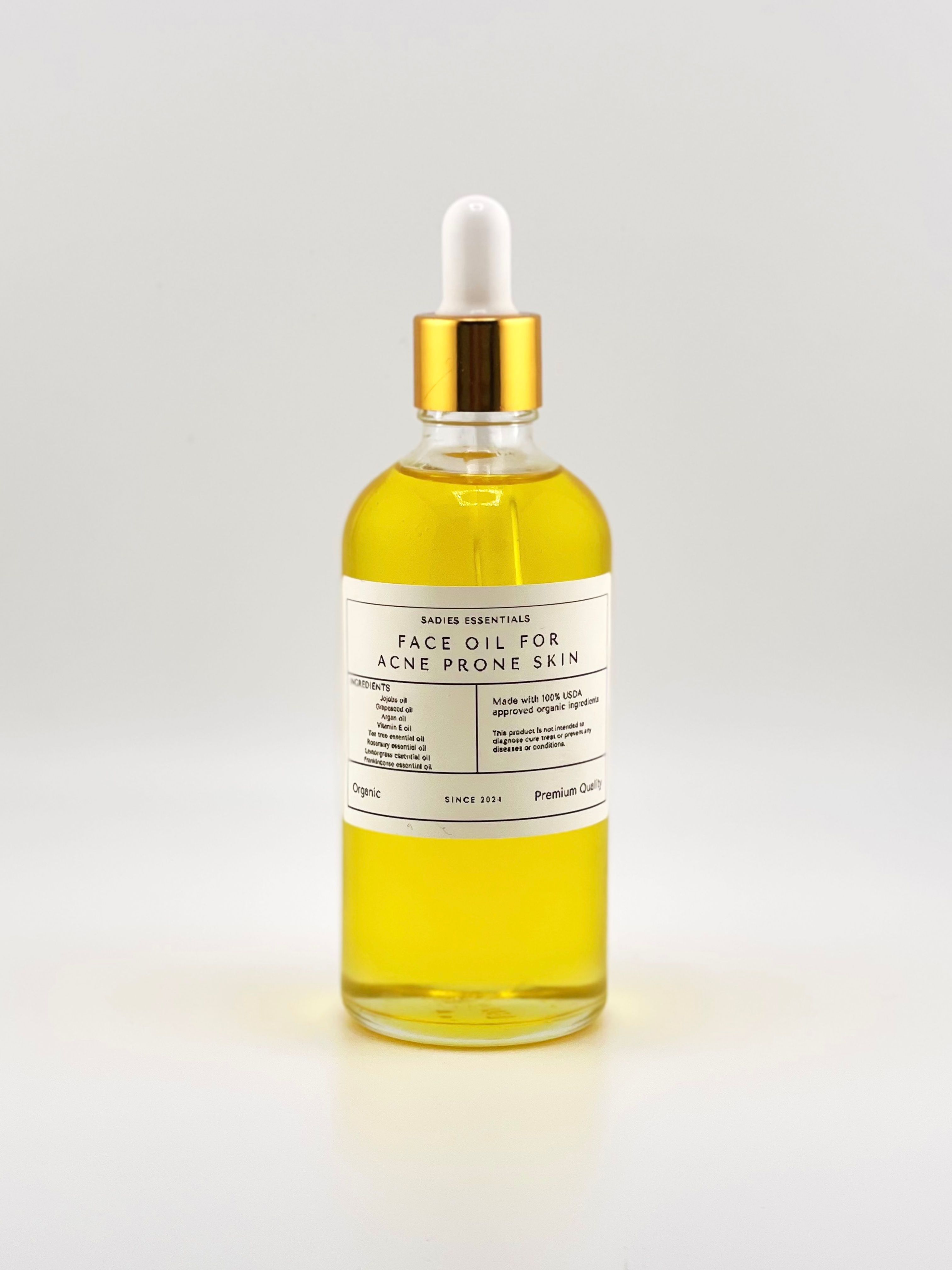 Sadie’s Essentials face oil for acne prone skin