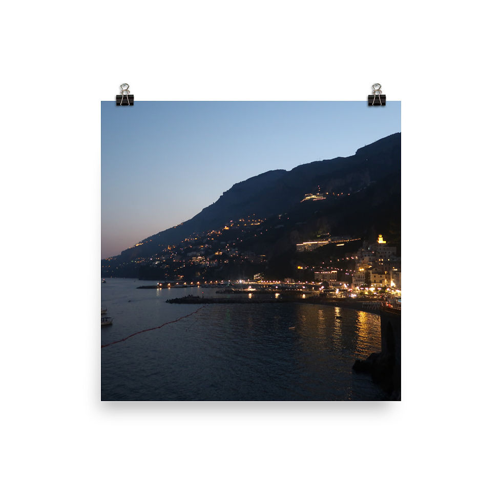 Thumbnail: Amalfi, Italy at Night Poster