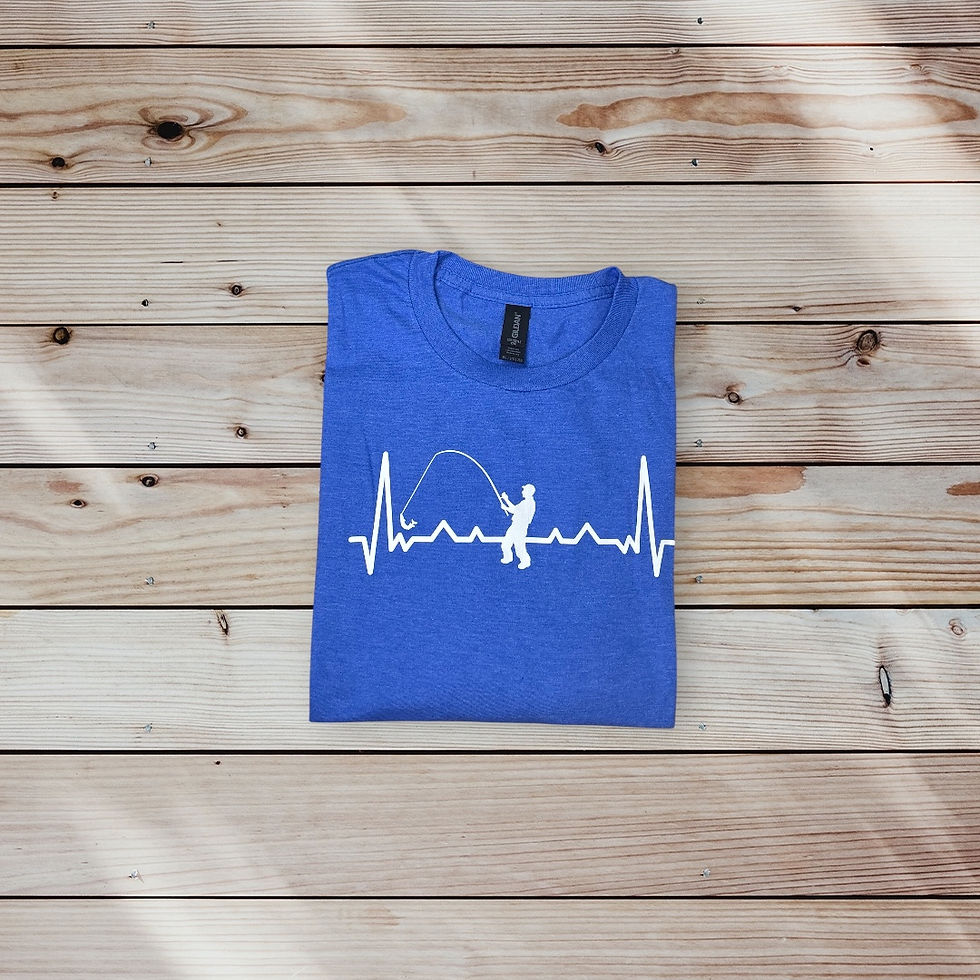 Fishing Heartbeat T Shirt