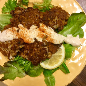 lion's mane "crab cakes"