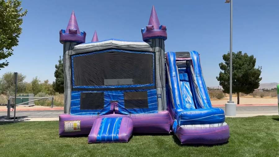 Purple Jumper w Slide
and a Basketball hoop inside dry