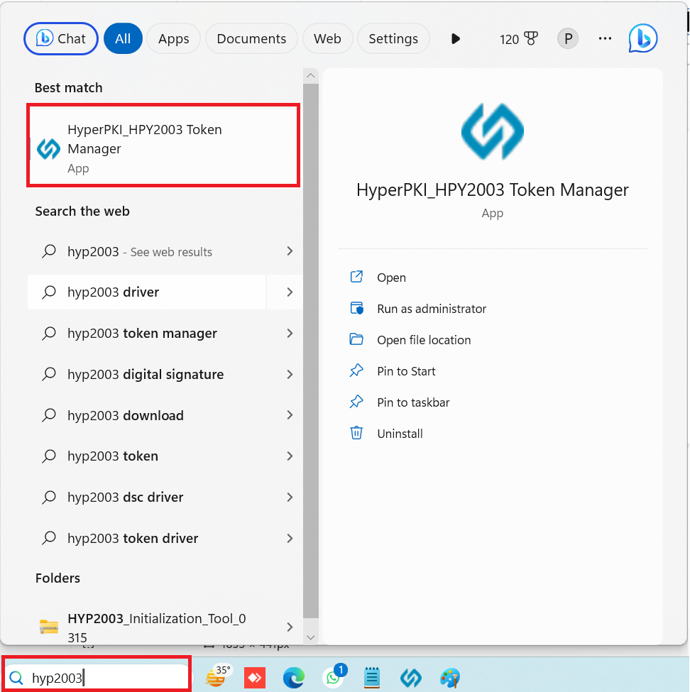 How to change HYP2003 Default PIN Password