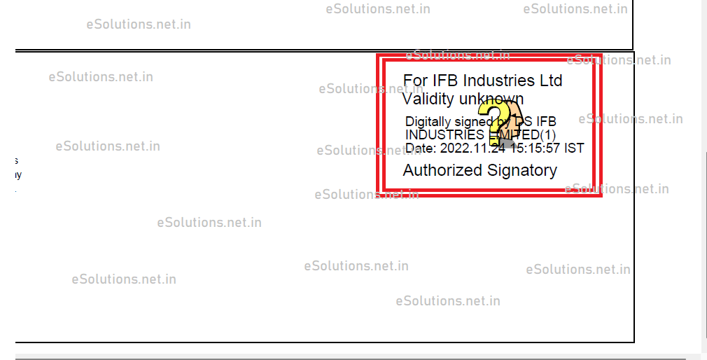 validity unknown digital signature validity unknown digital signature
