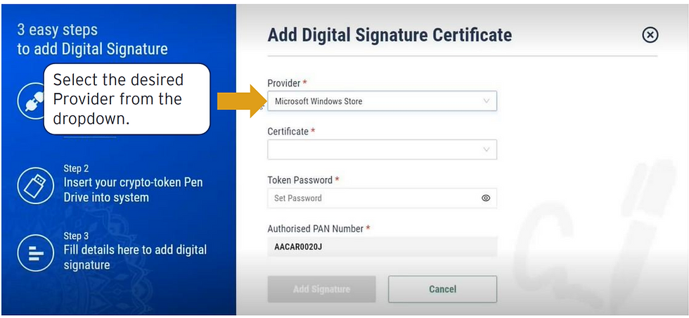 How to Add or Register Digital Signature Certificate on NSWS Website