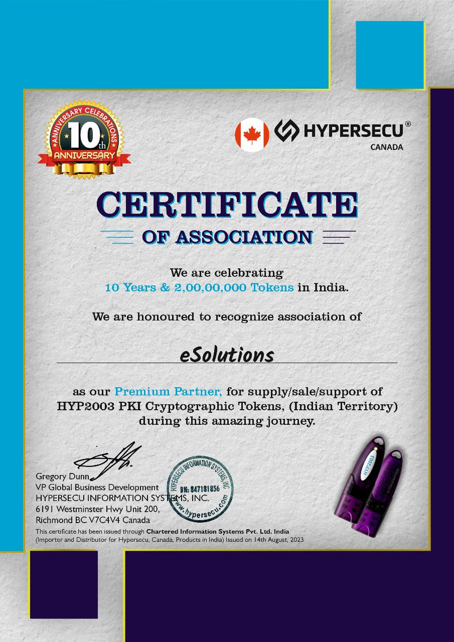 HYP2003 Authorised Partner Certificate
