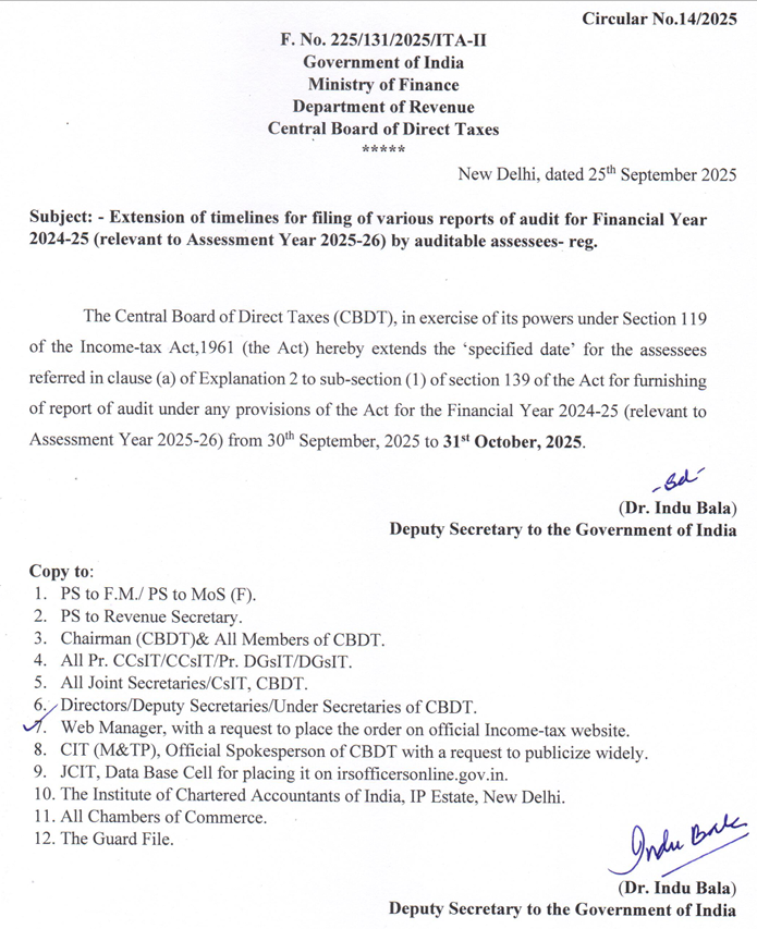 Digital Signature for Tax Audit.