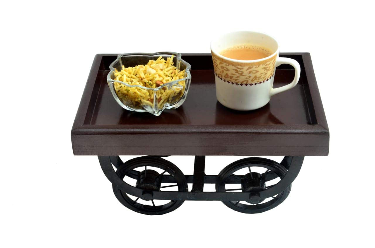 KESHA SPREE Wooden Serving Tray/Kart/Platters redaa Desi Look