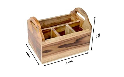 थंबनेल: Spoon Stand for Dining Table Chammach Stand 4 Section 8 X 6 X 5.5 Inches