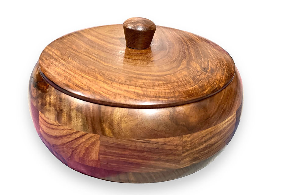 Thumbnail: Wooden Casserole with Lid Cover, Roti & Chapati Storage Box- Sheesham Wood