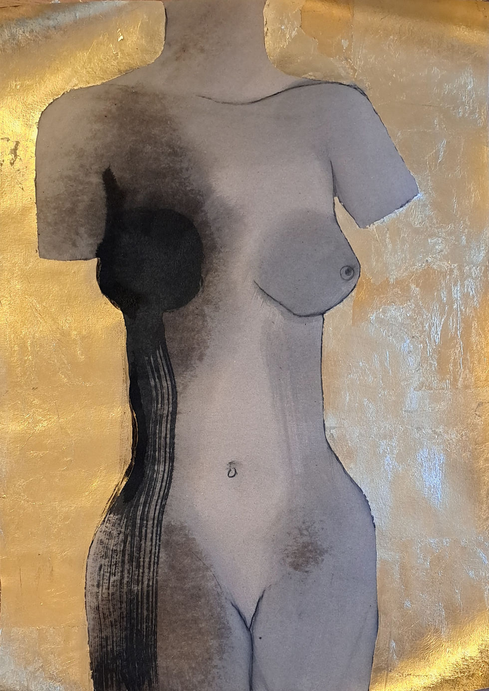 Venus, II 2025 mixed media on Kraft paper, 50x70cm 800 Euros