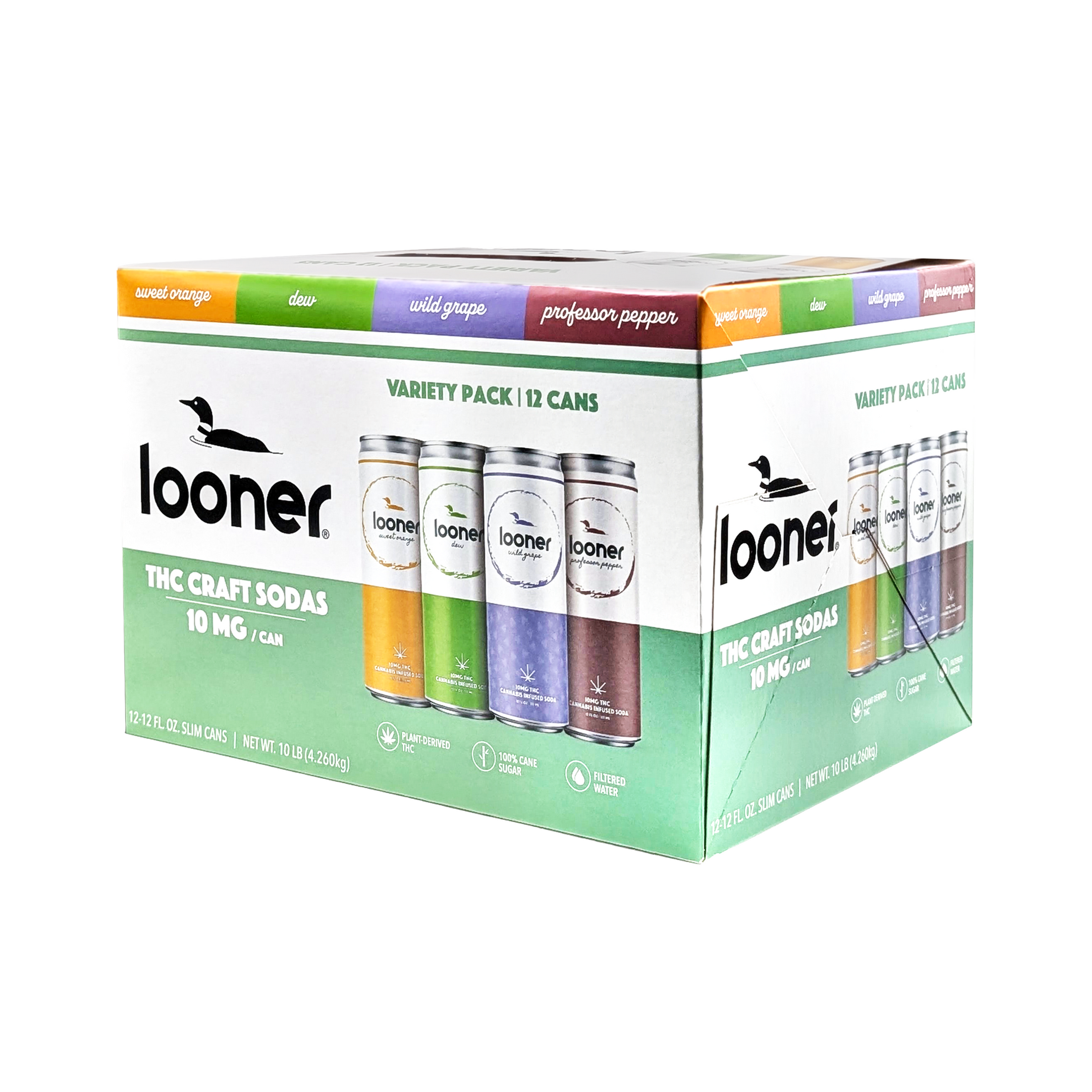 Looner - 10mg THC Soda Variety Pack