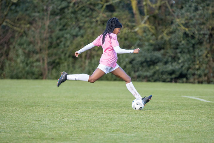 Celeste playing football
