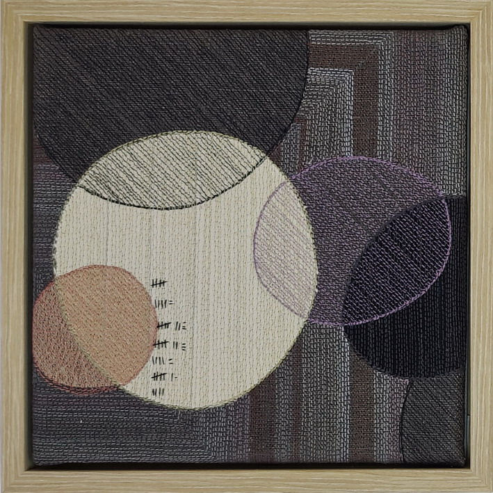 Missing - stitched fibre collage by C. Lile, 2025
in situ