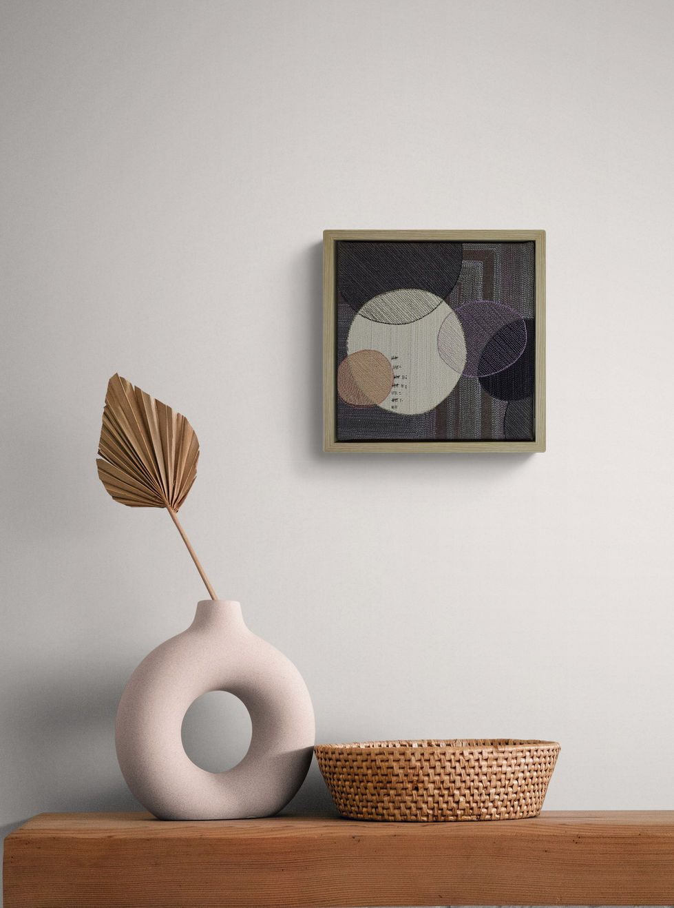 Missing - stitched fibre collage by C. Lile, 2025
in situ