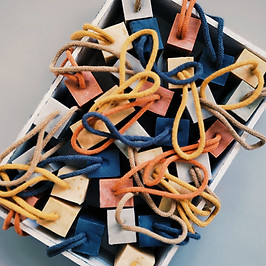 Natural handmade soap on a rope