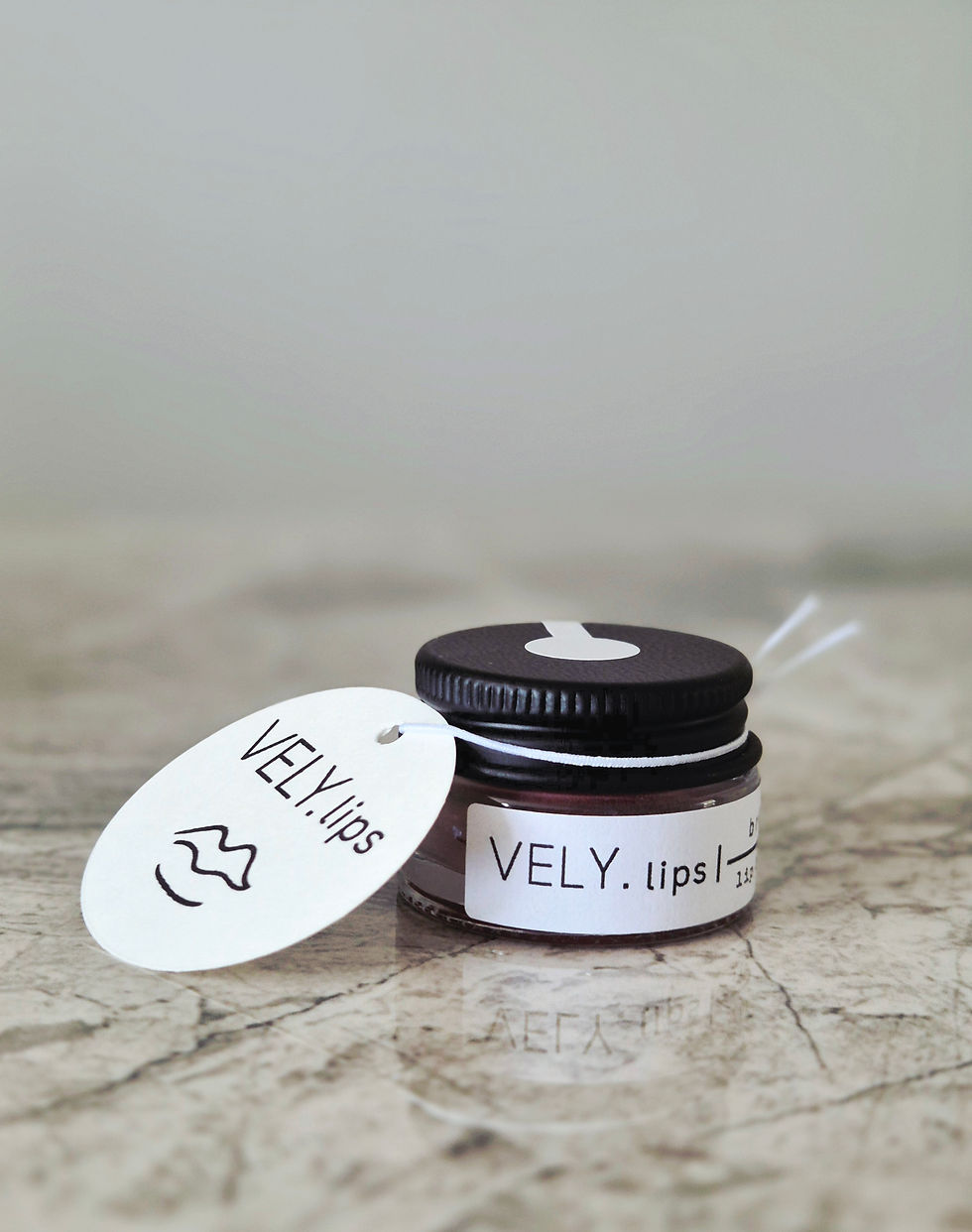 Thumbnail: Natural Vegan Tinted Lip Balm "Blushing Rose" With Squalane - Glass Jar