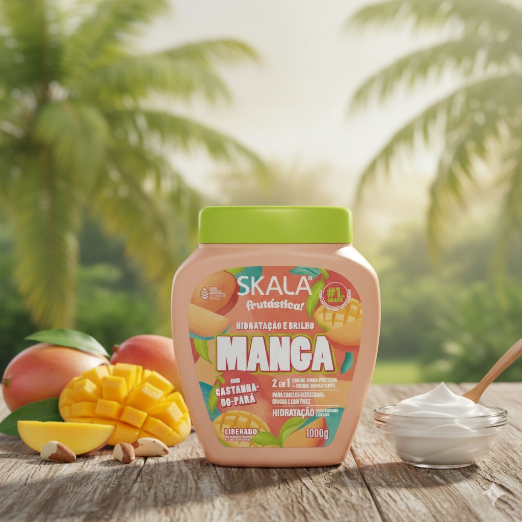 Skala Creme de Tratamento 2 em 1 Manga e Castanha-do-Pará (1Kg)
