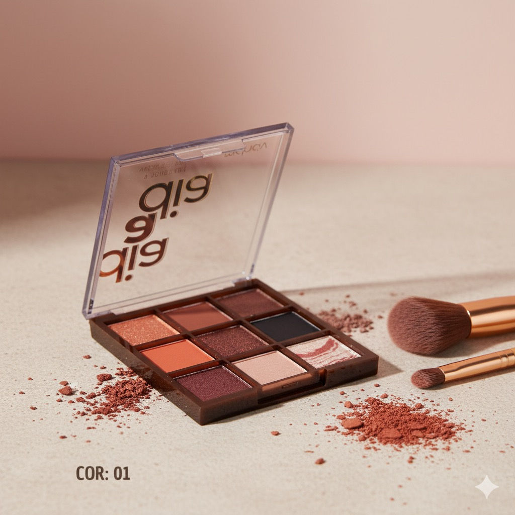 Paleta de Sombras 9 Cores Dia a Dia