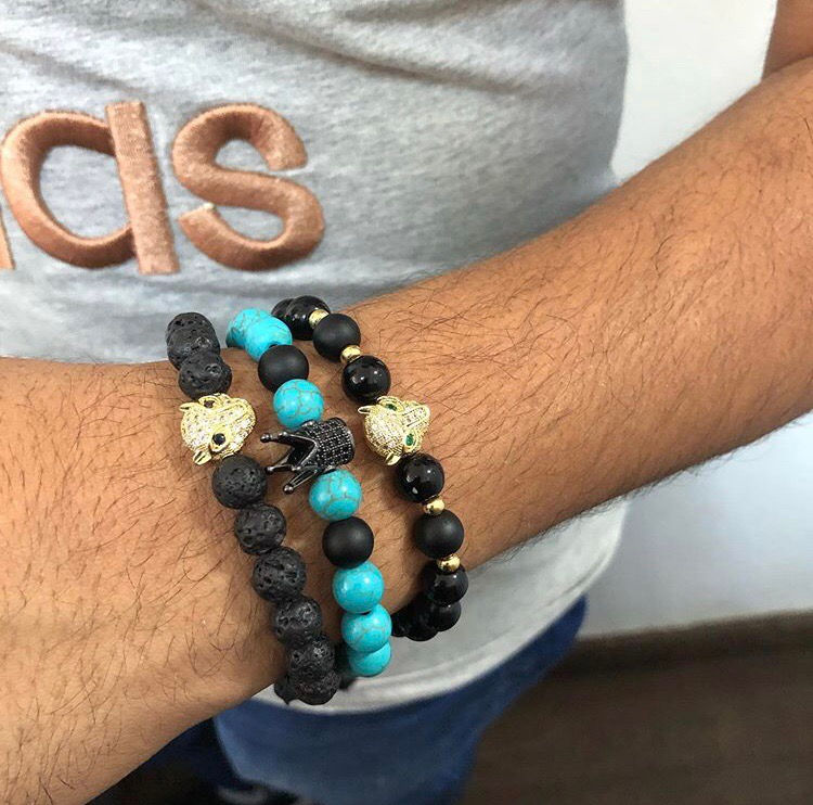 Miniatura: Pulseras en semipreciosa 