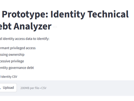 AI Prototype: Identity Technical Debt Analyzer