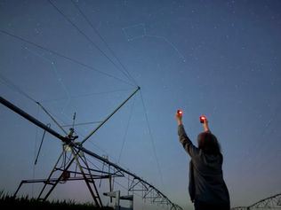 Night Along the Solar Fence Line