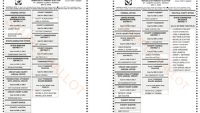 Sample Primary Ballots For May 5