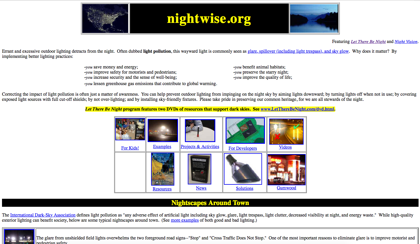 Original Nightwise.org Home Page