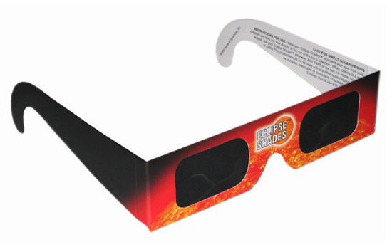 Eclipse shades for safe viewing of the sun.