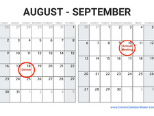 Save Dates: Aug. 18 and Sept. 10