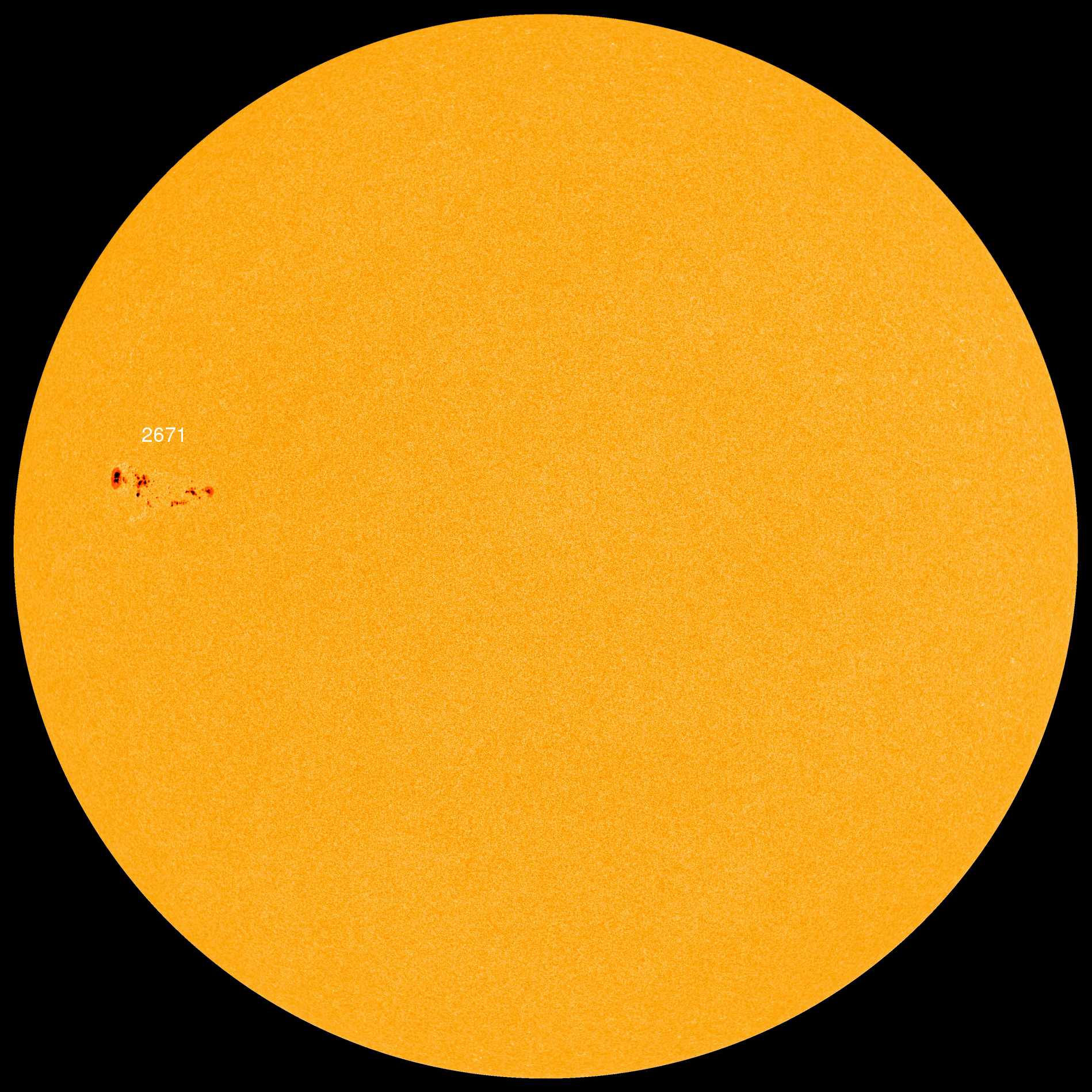 The sun on August 17, 2017; courtesy of SDO/HMI.