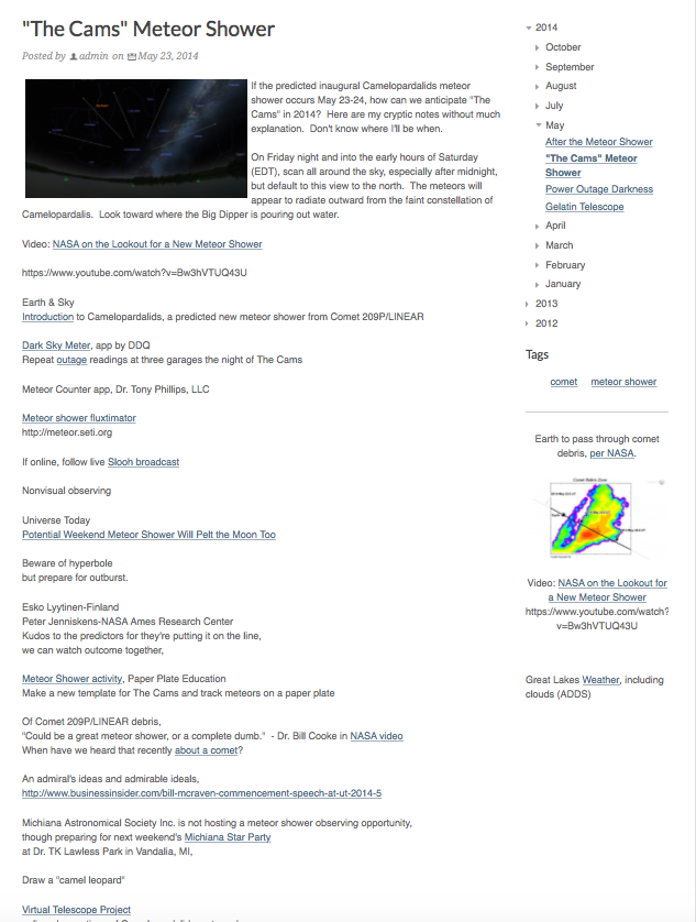 Nightwise.org : "The Cams" Meteor Shower.png