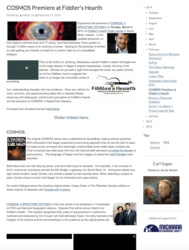Nightwise.org : COSMOS Premiere at Fiddler's Hearth.png