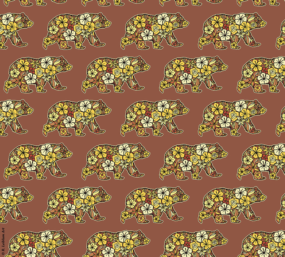 Floral Bear Pattern
