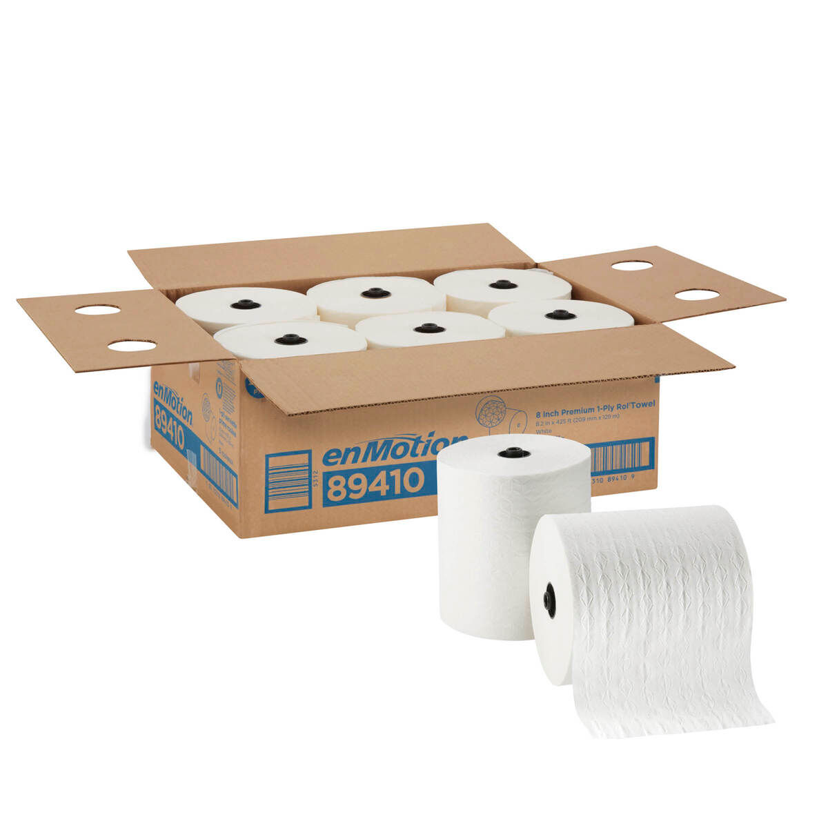 EnMOTION 8 in. White Premium Embossed 1-Ply Paper Towel Rolls