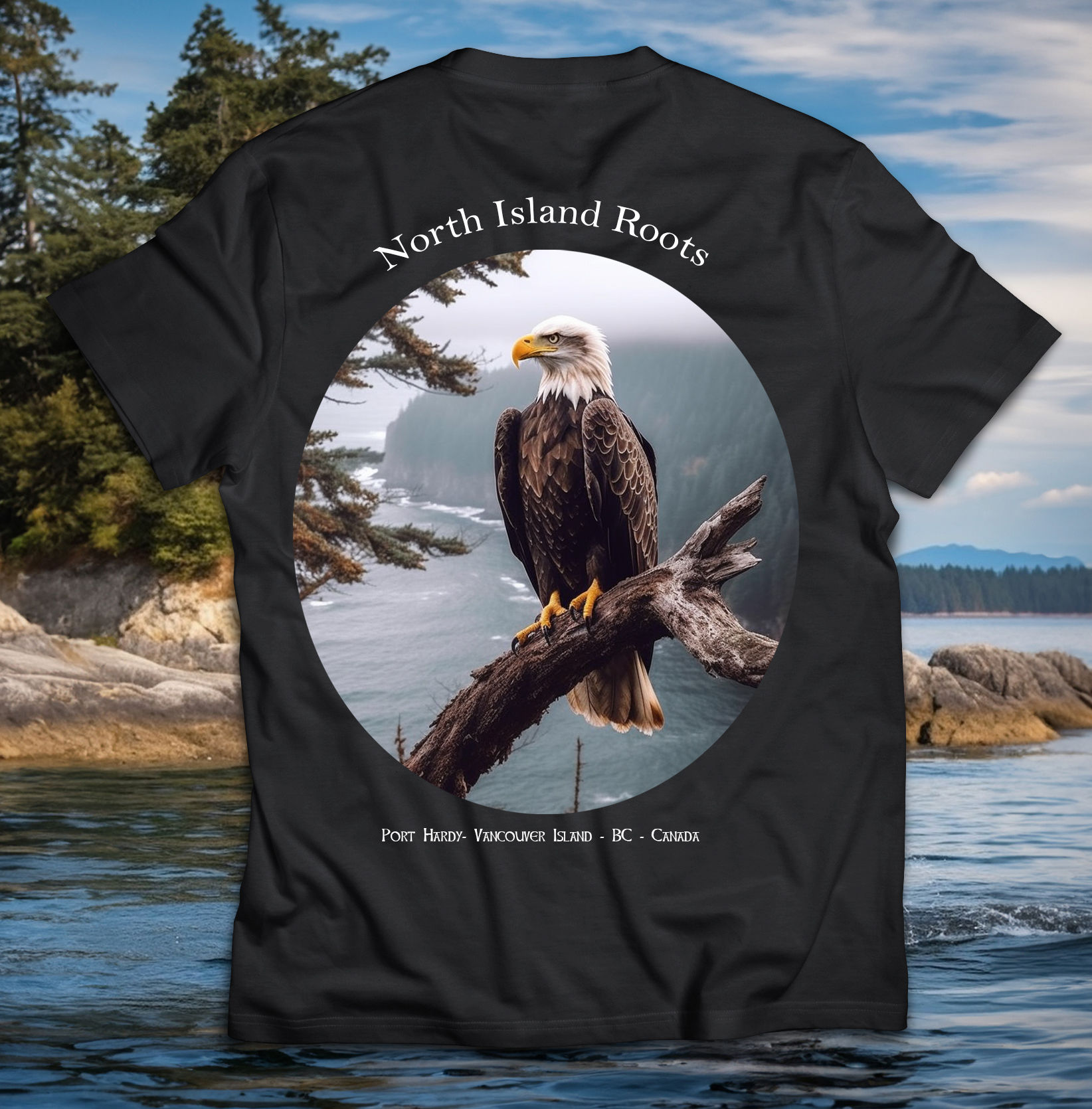 North Island Roots - Vancouver Island Eagle with view