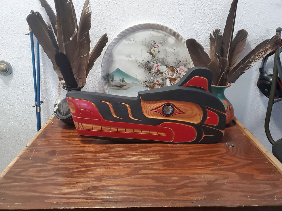 Thumbnail: Morris Johnny hand made Northwest Coast Indigenous COASTAL WOLF