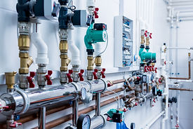 boiler room piping installation